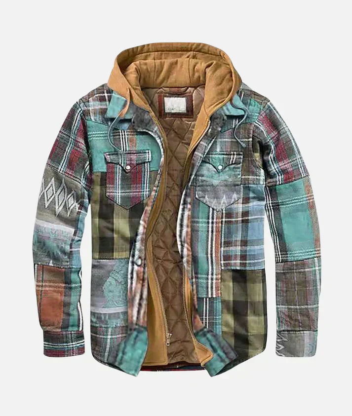 Savrani™ | Patchwork-Jacke mit Karomuster