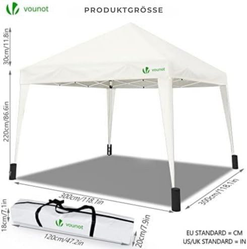 Gartenlaube 3x3m