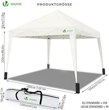 Gartenlaube 3x3m