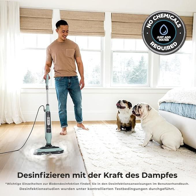Shark® Dampf- & Scheuermopp – All-in-One mit LED, XL-Tank & 8 Pads