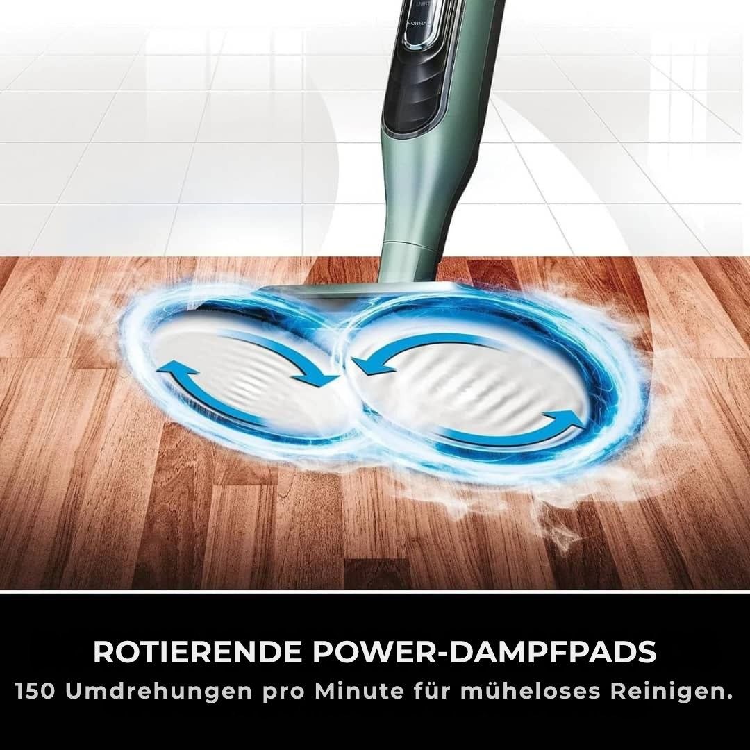 Shark® Dampf- & Scheuermopp – All-in-One mit LED, XL-Tank & 8 Pads