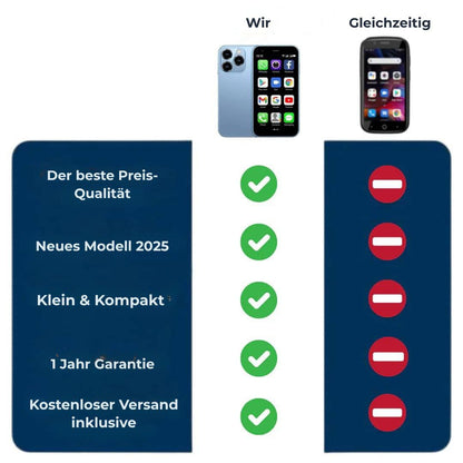 Mini-Smartphone | Für Jung und Alt (+KOSTENLOSE HÜLLE)
