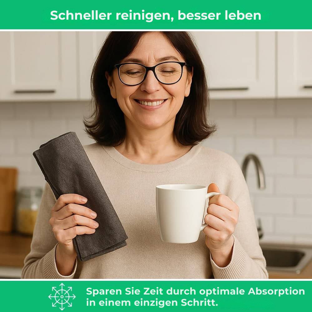 MagicClean – Ultra-saugfähiges Nanofasertuch gegen Kalkablagerungen